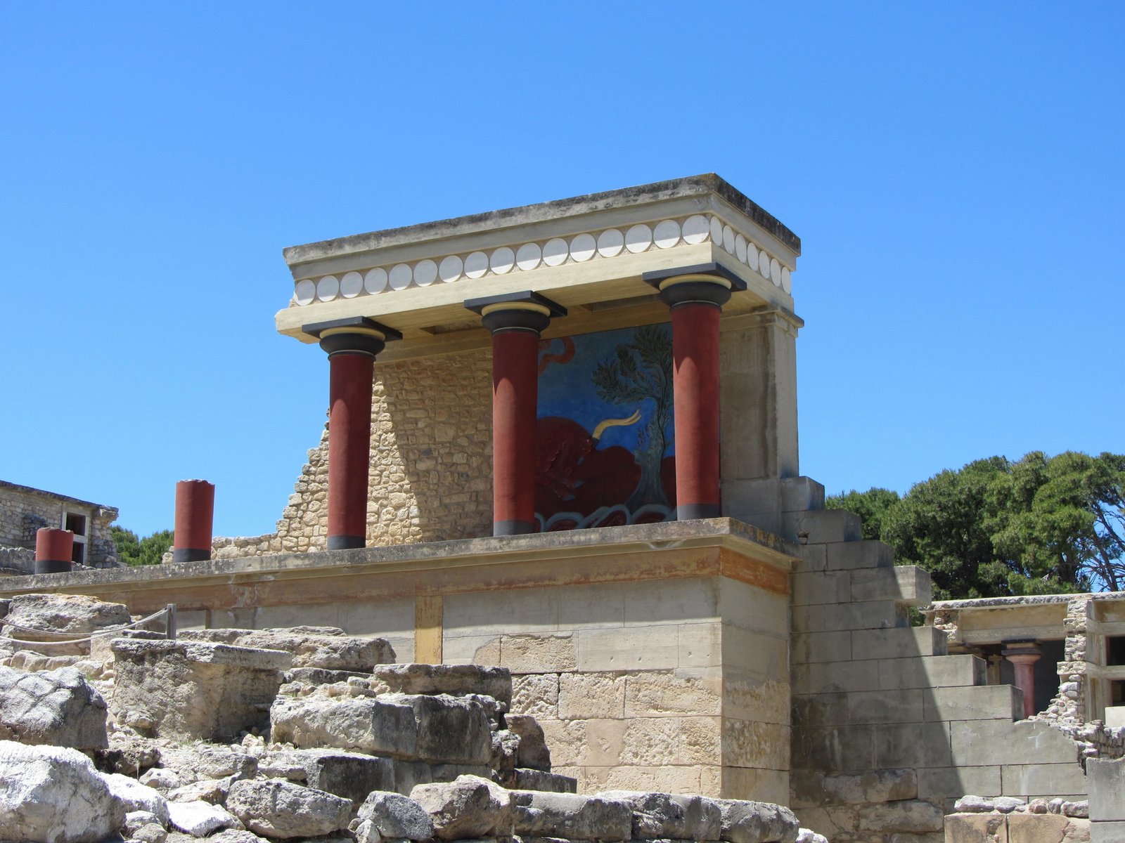Ruinas del palacio de Cnosos en Creta