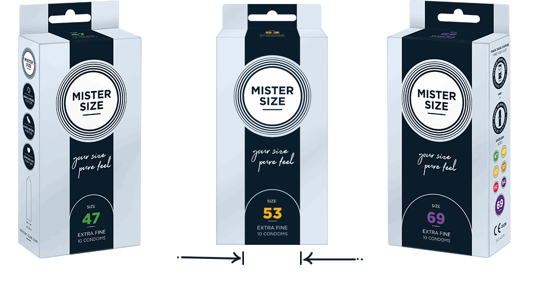 Medir el tamaño del preservativo con el envase Mister Size